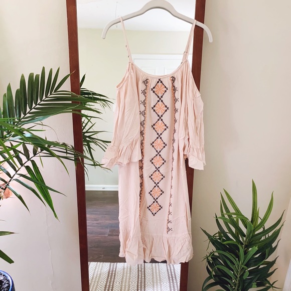 Boho Ruffle Embroidered Dress - Picture 6 of 7